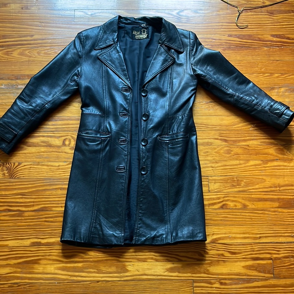 Vintage Real Leather Jacket. Size M